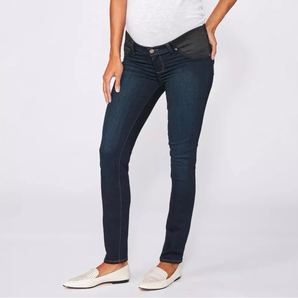 PAIGE Dark Wash Maternity Skinny Jeans